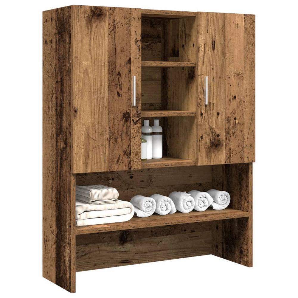 Waschmaschinenschrank Altholz-Optik 90cm