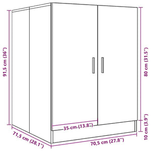 Waschmaschinenschrank Betongrau 70,5x71,5x91,5 cm