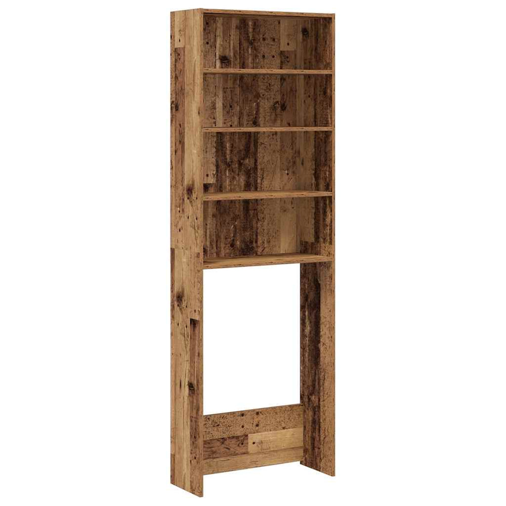 vidaXL Washing Machine Shelf Reclaimed Wood Look 64x24x190 cm