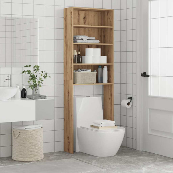 Waschmaschinenregal Artisan Eiche 64x24x190 cm