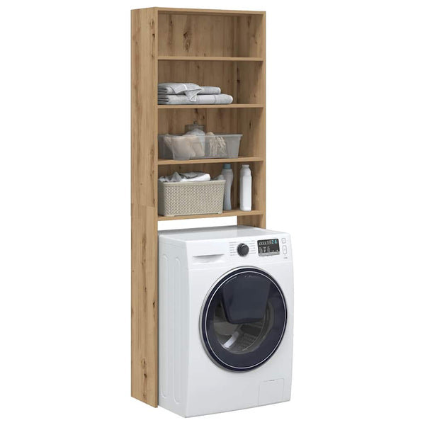 Waschmaschinenregal Artisan Eiche 64x24x190 cm