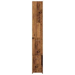 Badezimmerschrank Altholz-Optik 25x25x170 cm