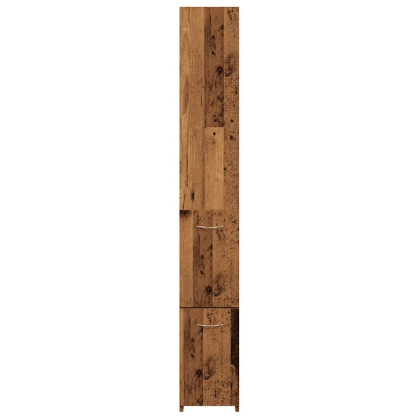 Badezimmerschrank Altholz-Optik 25x25x170 cm