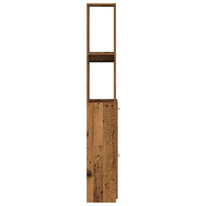 Badezimmerschrank Altholz-Optik 25x25x170 cm