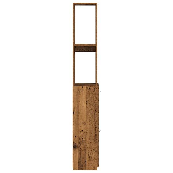 Badezimmerschrank Altholz-Optik 25x25x170 cm