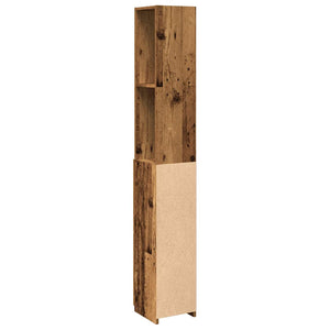 Badezimmerschrank Altholz-Optik 25x25x170 cm