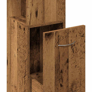 Badezimmerschrank Altholz-Optik 25x25x170 cm