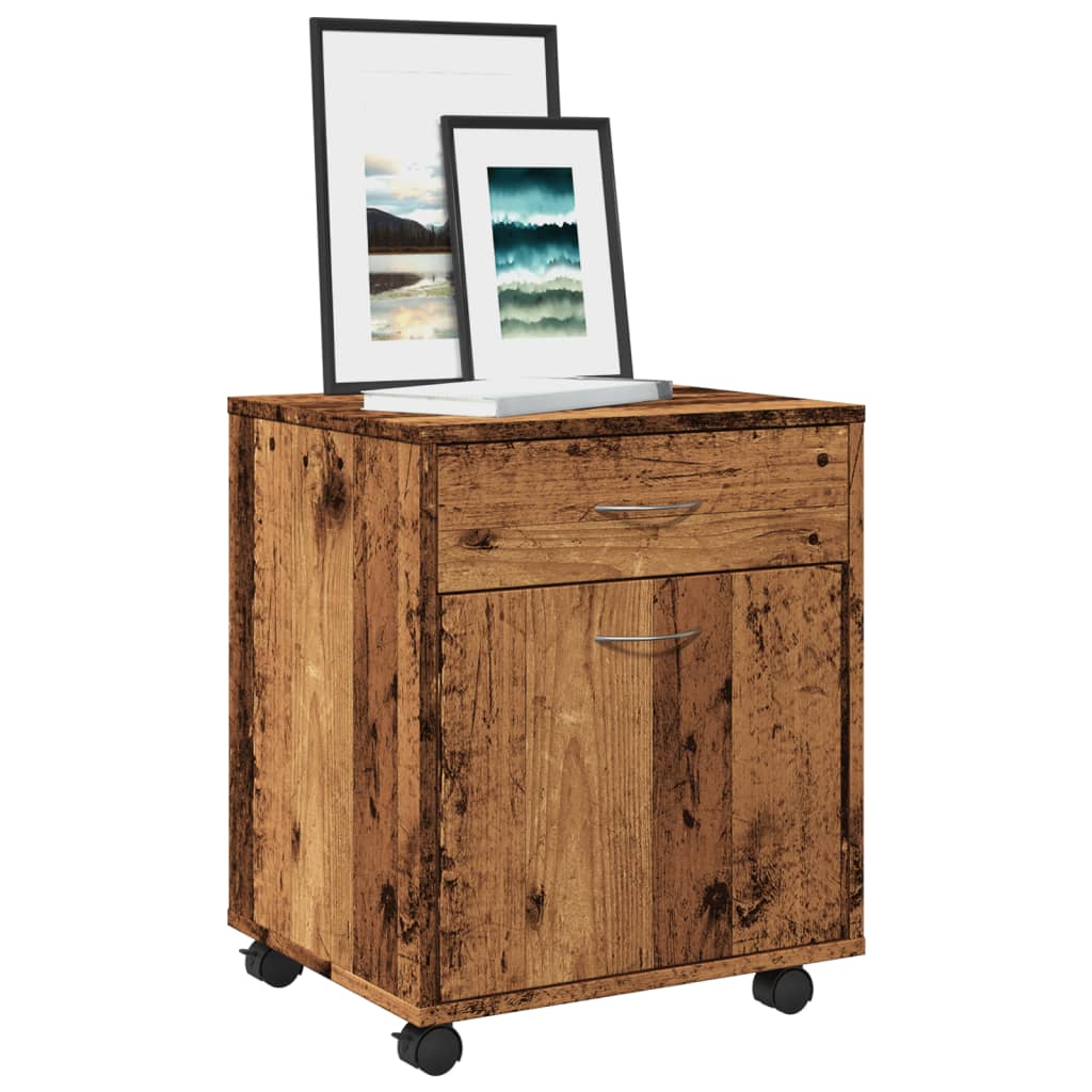Rollcontainer Altholz-Optik, 45 cm