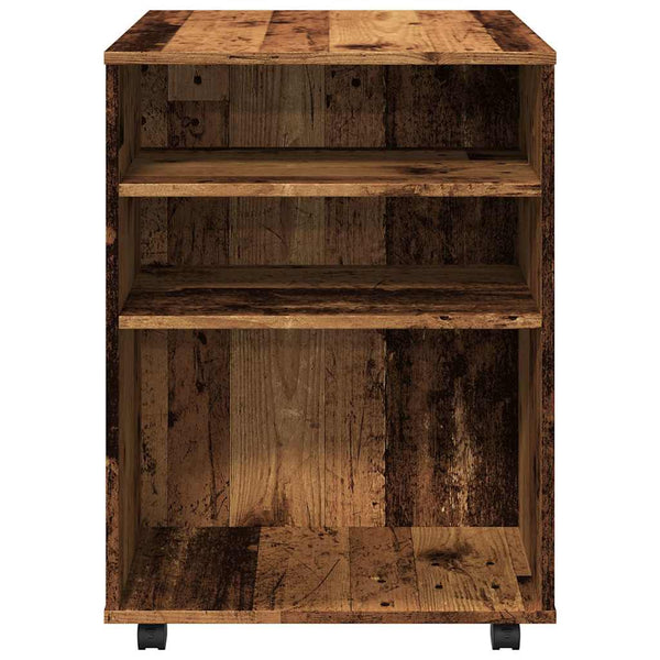 Rollschrank Altholz-Optik, 60 cm