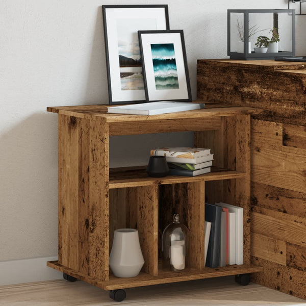 Rollcontainer Altholz-Optik 60x45x60 cm