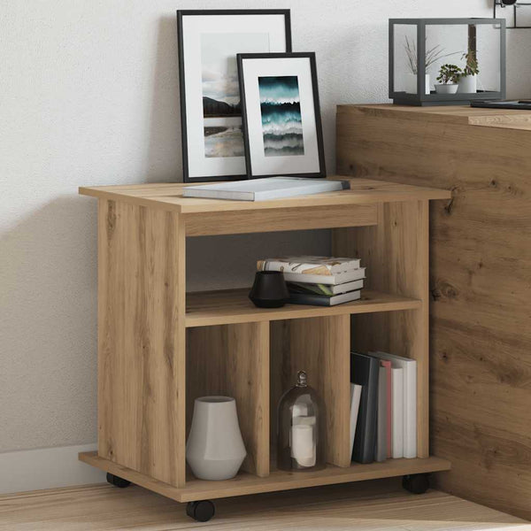 vidaXL Caisson de classement chêne artisan 60x45x60 cm bois d'ingénierie