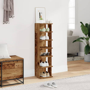 Schuhschrank Altholz-Optik, 6 Fächer