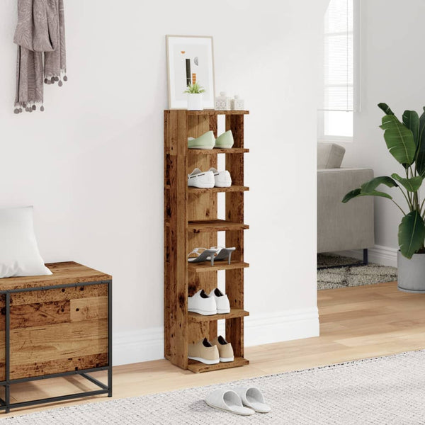 Schuhschrank Altholz-Optik, 6 Fächer