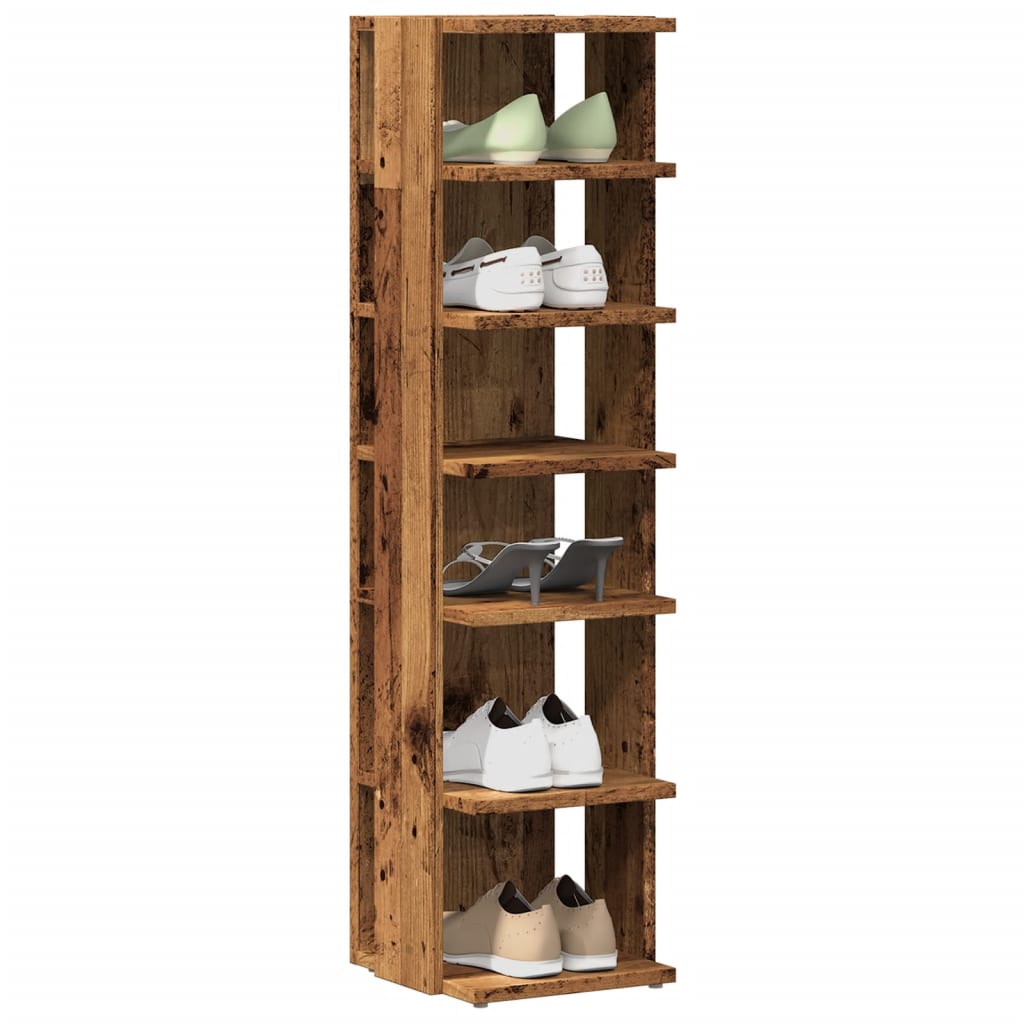 Schuhschrank Altholz-Optik, 6 Fächer
