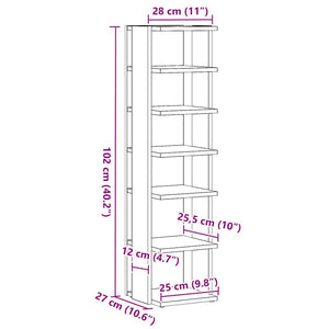 Schuhschrank Artisan Eiche 28x27x102 cm