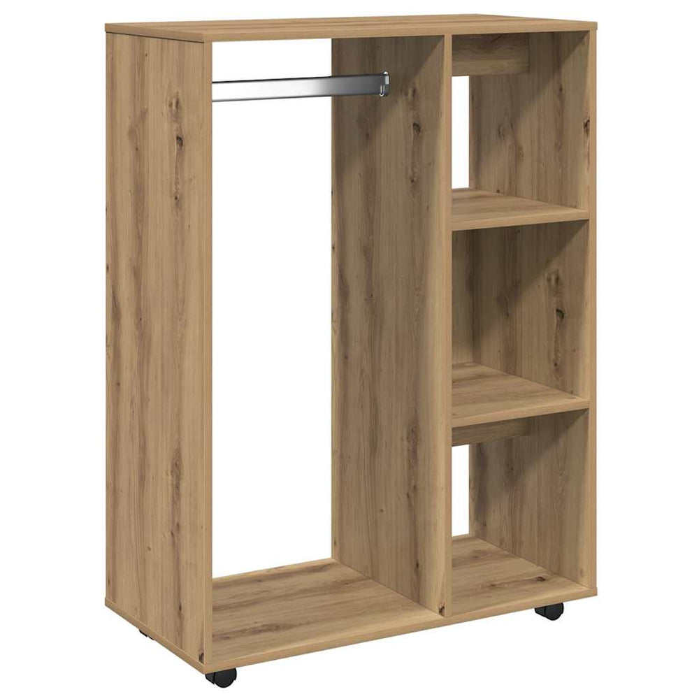 vidaXL Portant à vêtements chêne Artisan 80x40x110 cm bois d'ingénierie