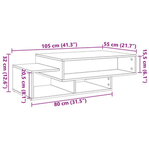 Couchtisch Altholz-Optik, 105 cm