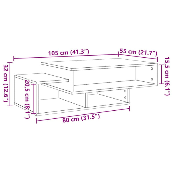 Couchtisch Artisan Eiche 105 cm