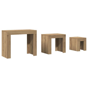 Satztische 3er Set Artisan Eiche