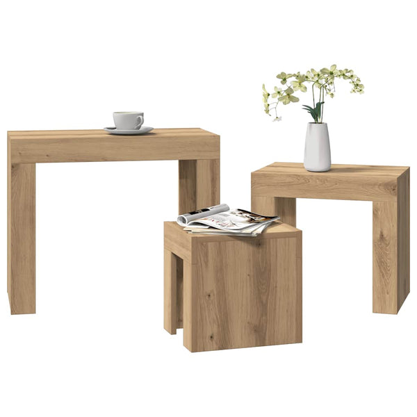 Satztische 3er Set Artisan Eiche