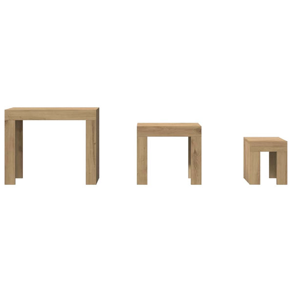 Satztische 3er Set Artisan Eiche