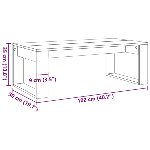 Couchtisch Altholz-Optik, 102 cm