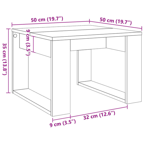 Beistelltisch Altholz-Optik 50x50 cm