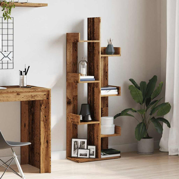 Bücherregal in Altholz-Optik, 140 cm hoch