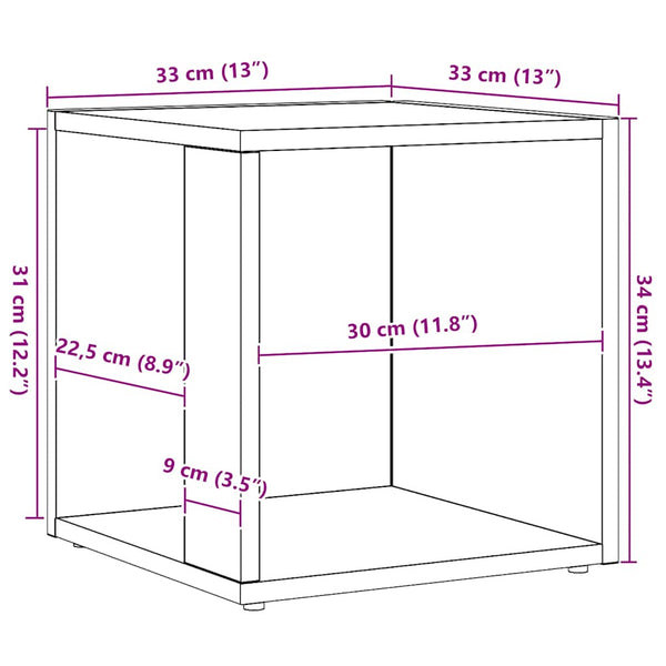 Beistelltisch Artisan Eiche 33x33 cm