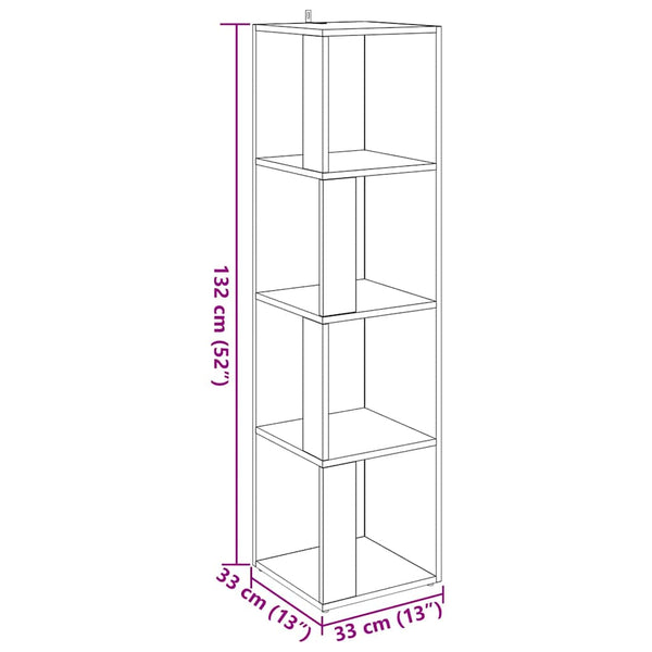 Eckregal Altholz-Optik, 132cm