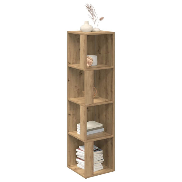 vidaXL Étagère d'angle chêne artisan 33x33x132 cm bois d'ingénierie