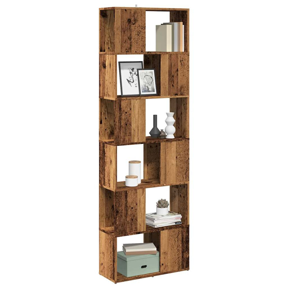 Bücherregal Raumteiler Altholz-Optik 186cm