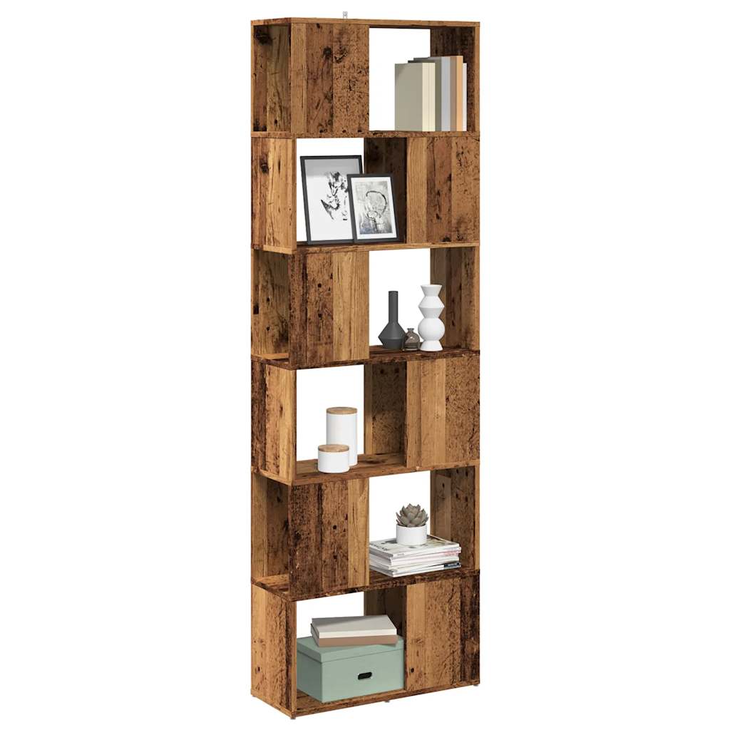 Bücherregal Raumteiler Altholz-Optik 186cm