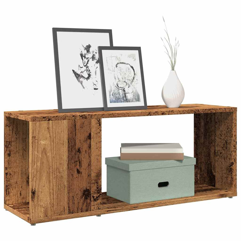 vidaXL Meuble TV aspect bois de récupération 80x24x32 cm Bois d'ingénierie