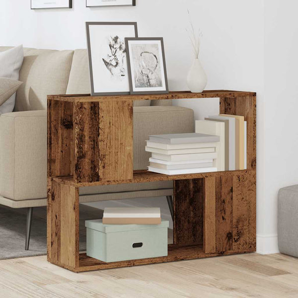 Bücherregal Raumteiler Altholz-Optik 80 cm