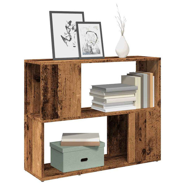Bücherregal Raumteiler Altholz-Optik 80 cm