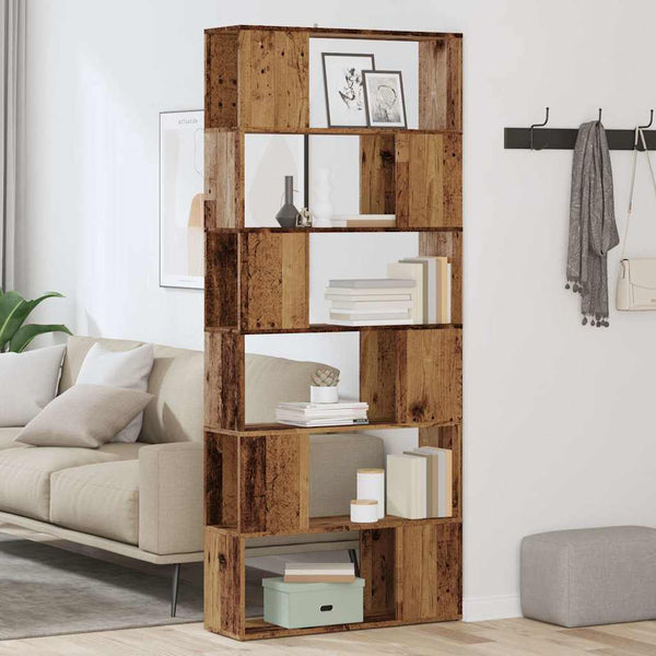 Bücherregal Raumteiler Altholz 80x24x186 cm