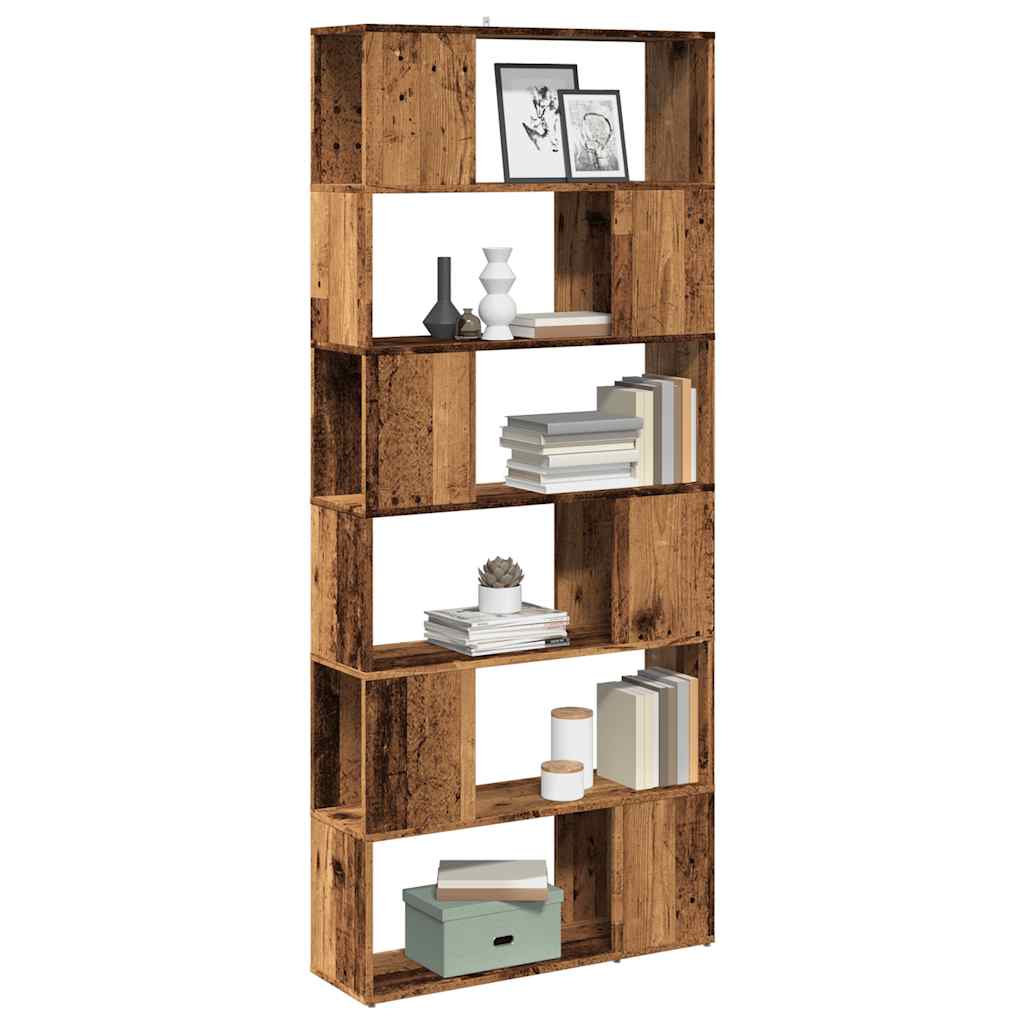 Bücherregal Raumteiler Altholz 80x24x186 cm