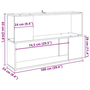 Bücherregal Artisan Eiche 100x63 cm