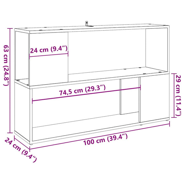 Bücherregal Artisan Eiche 100x63 cm