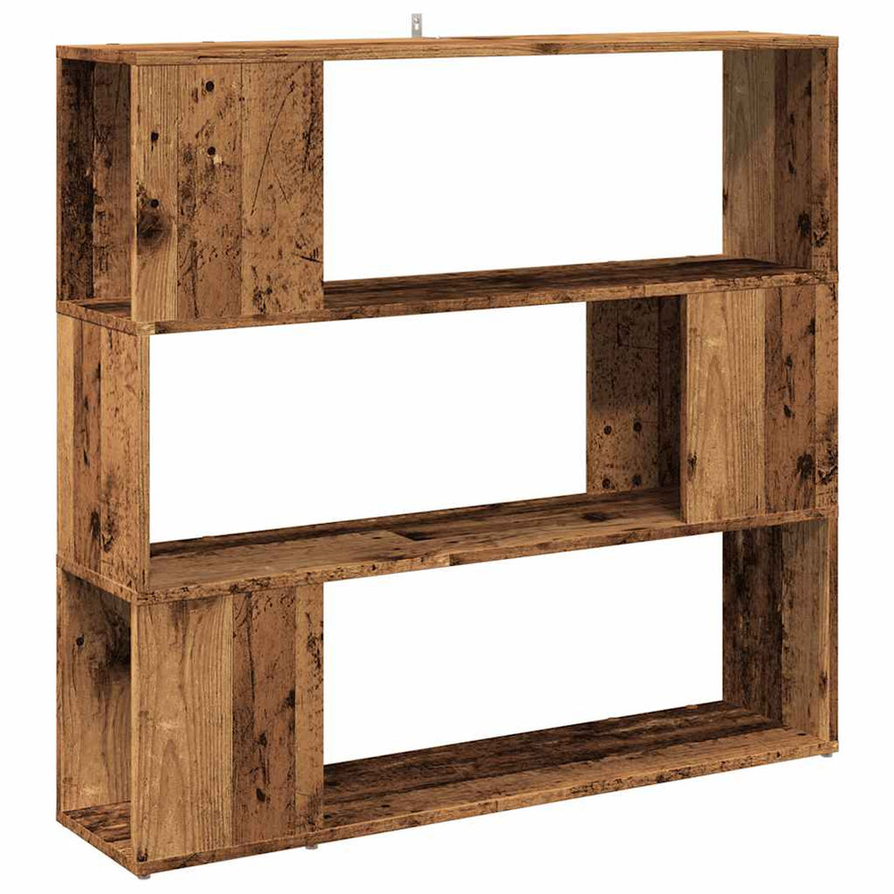 Bücherregal Raumteiler Altholz-Optik 100x94 cm