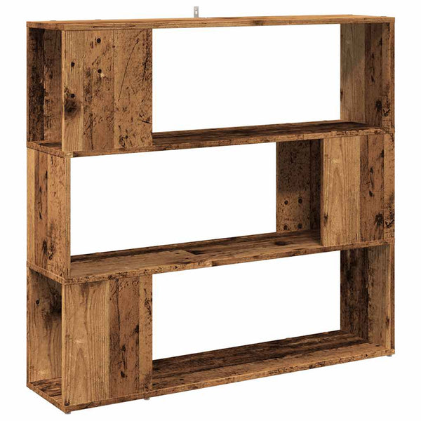 Bücherregal Raumteiler Altholz-Optik 100x94 cm