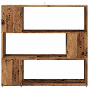 Bücherregal Raumteiler Altholz-Optik 100x94 cm