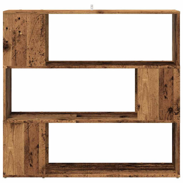 Bücherregal Raumteiler Altholz-Optik 100x94 cm