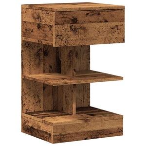 Nachttisch Altholz-Optik 40x35x65 cm