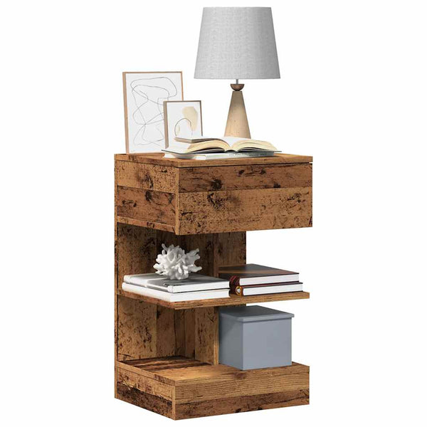 Nachttisch Altholz-Optik 40x35x65 cm
