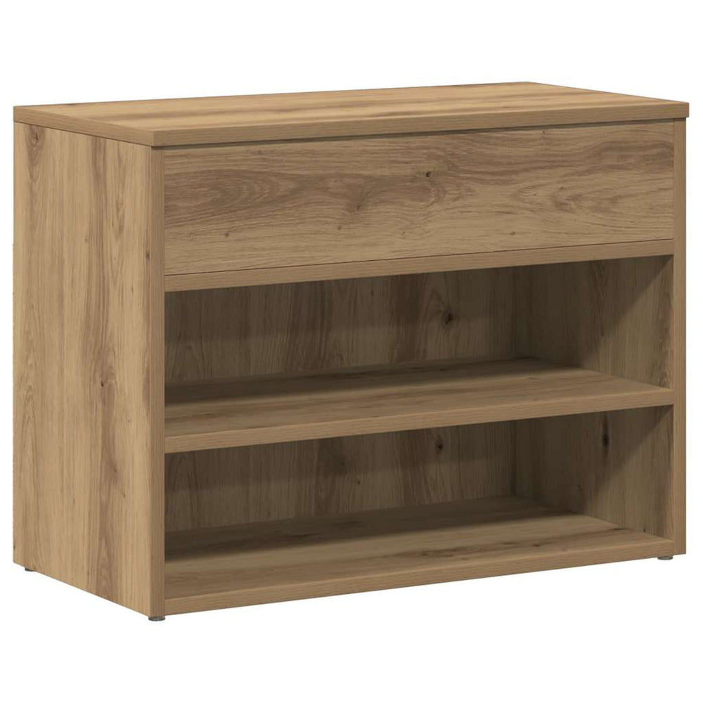 vidaXL Banc à chaussures chêne artisan 60x30x45 cm bois d'ingénierie