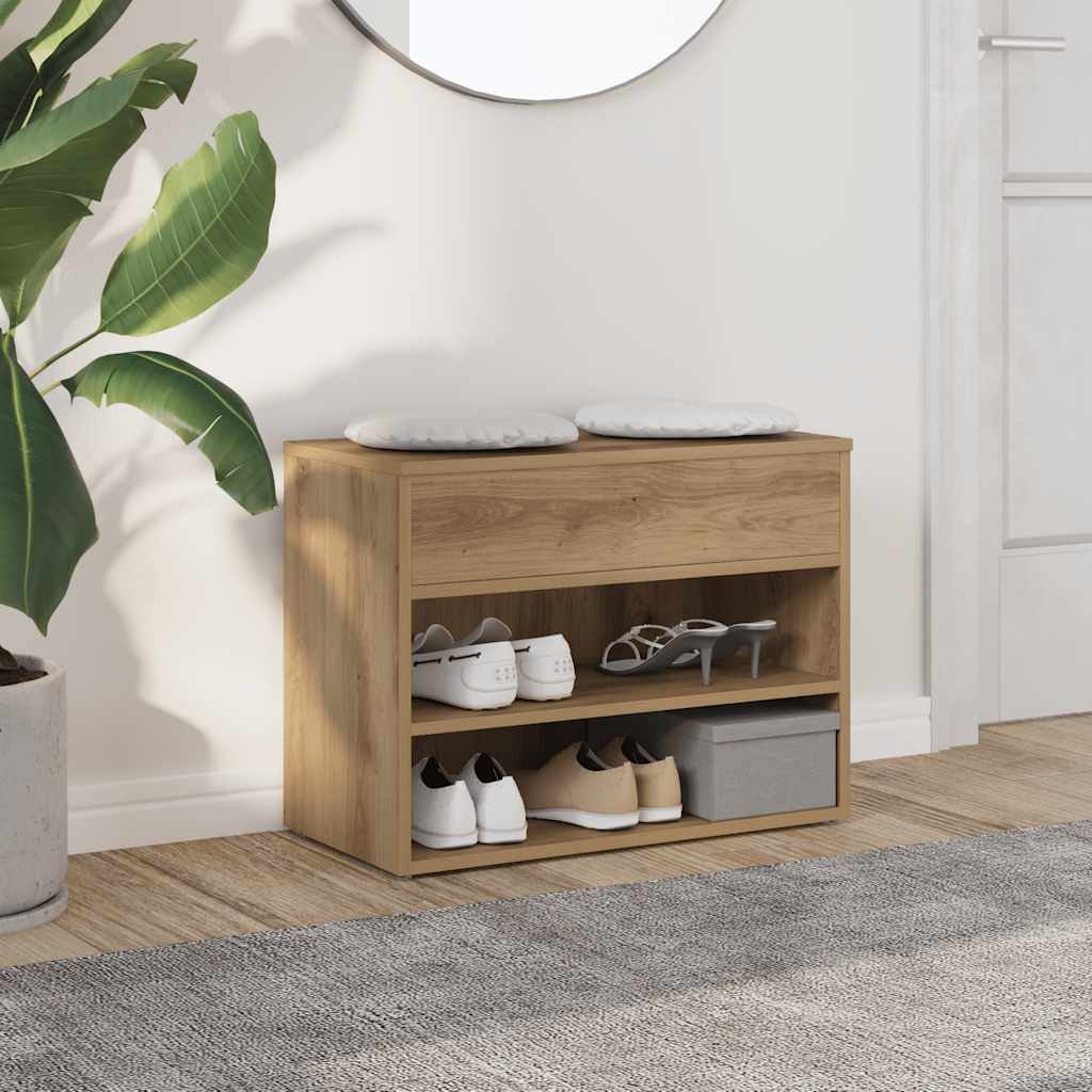 Schuhbank Artisan Eiche 60x30x45 cm