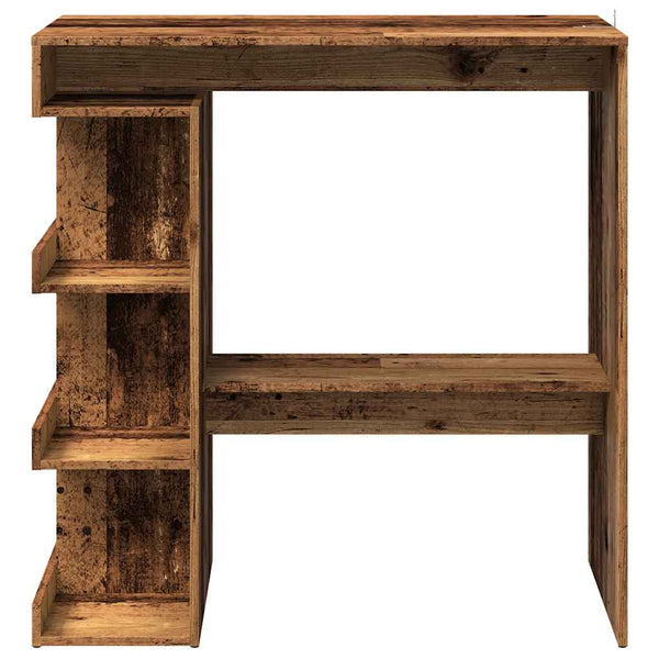 Bartisch mit Regal im Altholz-Design