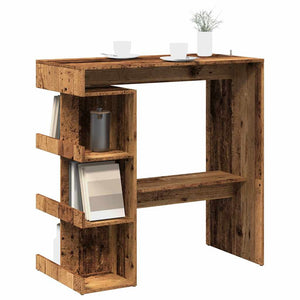Bartisch mit Regal im Altholz-Design